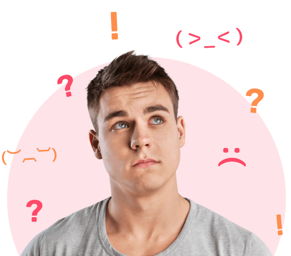 Junger Mann in nachdenklicher Pose